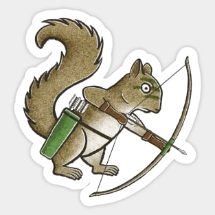 Scoia&#39;tael squirrel archer | Medieval marginalia inspired by The Witcher Sticker